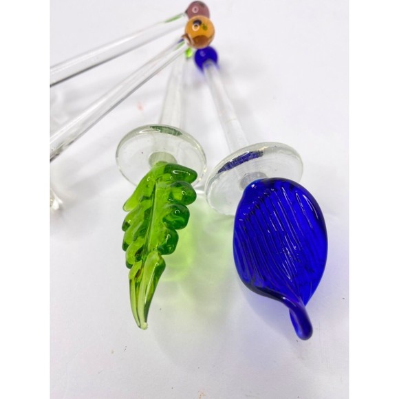 Vintage Set of four Elegant Swizzle Sticks Stirs, Handmade Italian Glass - Picture 7 of 9